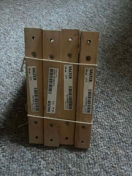 Photo of free Four Ikea Ekby Valter Pine Shelf Brackets (Whitley Bay NE26) #1