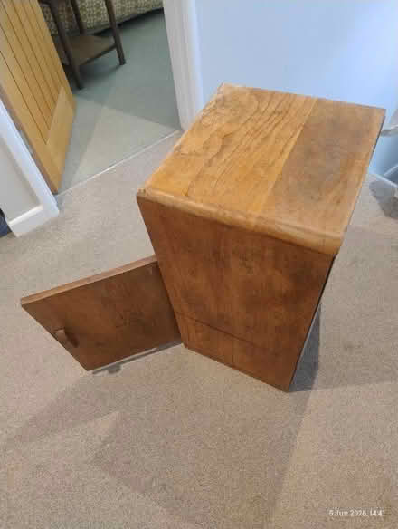 Photo of free Oak/hardwood bedside cabinet (Dursley GL11) #4
