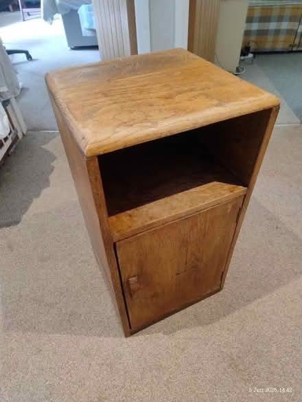 Photo of free Oak/hardwood bedside cabinet (Dursley GL11) #1