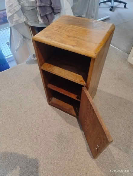 Photo of free Oak/hardwood bedside cabinet (Dursley GL11) #3