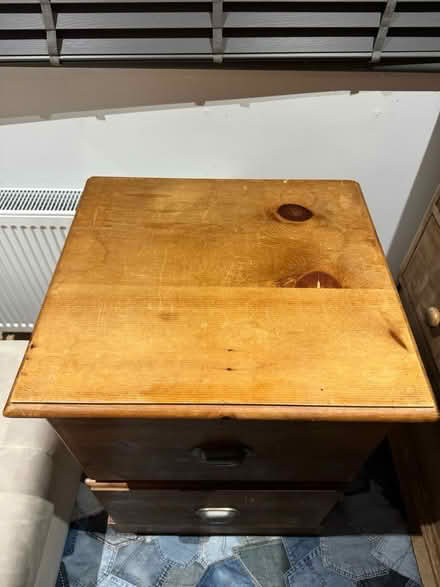 Photo of free vintage wood filing cabinet (Ringwood BH24) #3