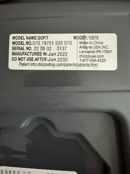 Photo of free Chicco GoFit booster seat (20008, near BreadFurst) #2