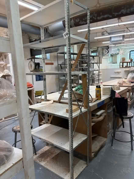 Photo of free 87” T x 36”W x 18”D shelving unit (Brookline Village) #1