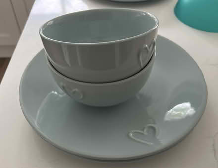 Photo of free Light blue plates x 6 (Shenley WD7) #2
