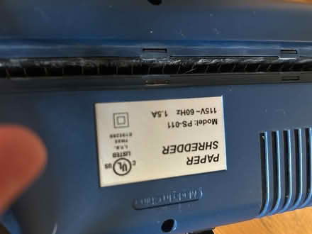 Photo of free Shredder (El Cerrito) #3