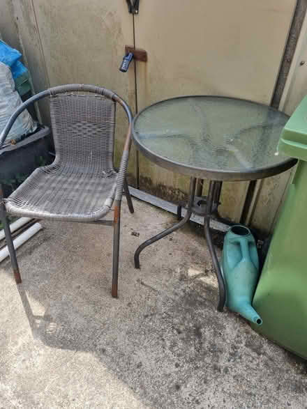 Photo of free Garden Bistro Table With Chair (Rye TN31) #1
