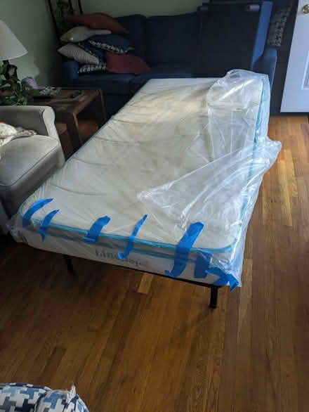 Photo of free Twin mattress with bed frame (Penn Hills) #1