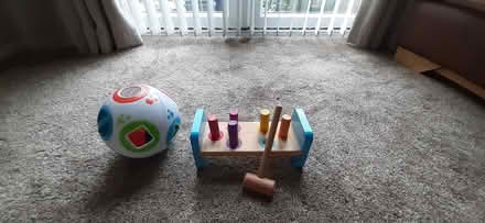 Photo of free Hammer peg bench, Shape sorter ball (NP44 Croesyceiliog) #1