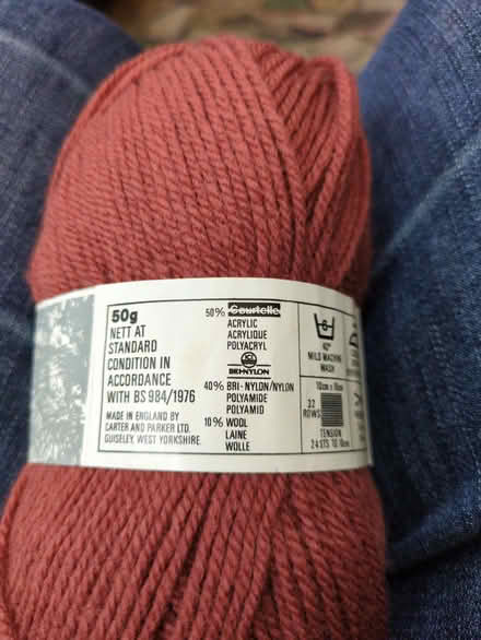 Photo of free 50g balls terracotta knitting yarn (Halton LA2) #2