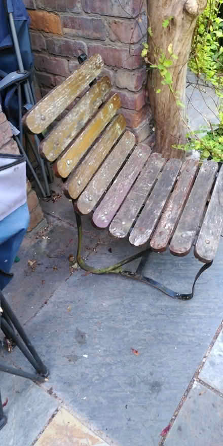 Photo of free Rustic wooden garden chair (New Street, Ludlow) #1