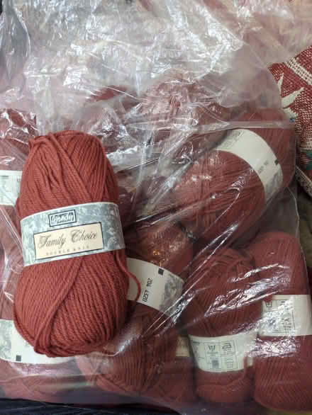 Photo of free 50g balls terracotta knitting yarn (Halton LA2) #1