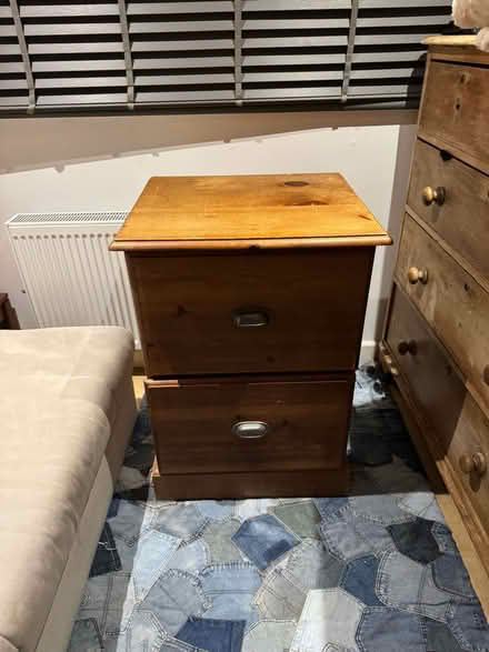 Photo of free vintage wood filing cabinet (Ringwood BH24) #4