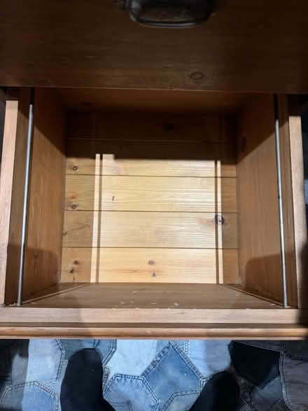 Photo of free vintage wood filing cabinet (Ringwood BH24) #2