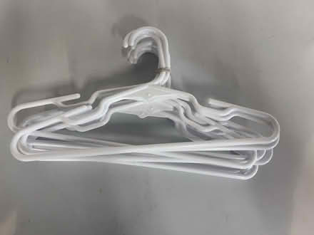 Photo of free 10 kids white plastic hangers (Sunnyvale - Ponderosa Park) #1