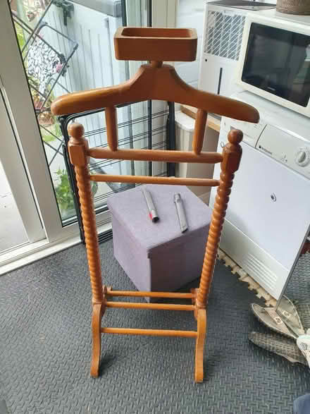 Photo of free Suit Stand - Wooden hand carved (Neston CH64) #1