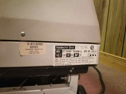 Photo of free working electric treadmill (Finch and Brimley) #3