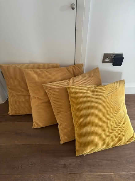 Photo of free 4x yellow ribbed cushions WD3 (WD3) #1