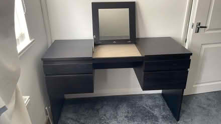 Photo of free Black wooden chest of drawers and dressing table (Roundswell EX31) #4