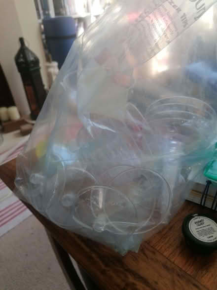 Photo of free Bag of 11 plastic champagne saucers (Winlaton Mill NE21) #1