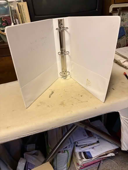 Photo of free Large white 3 ring binder (Fremont) #2