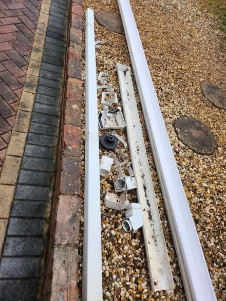 Photo of free Gutter spares - Imperial size, not 114mm, square white (Purbrook PO7) #2
