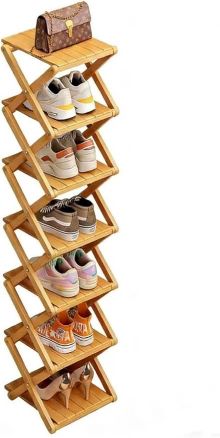 Photo of free Tall Bamboo Shoe Rack (Hell's Kitchen) #1