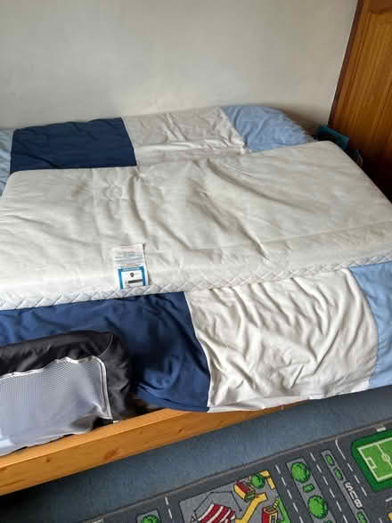 Photo of free Cot mattress, duvet and cover (Wanstead) #1