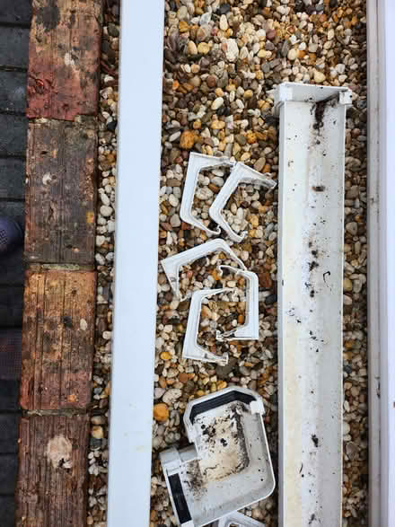 Photo of free Gutter spares - Imperial size, not 114mm, square white (Purbrook PO7) #1