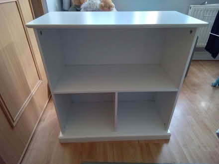 Photo of free White freestanding shelving unit (Surrey Heath GU16) #1