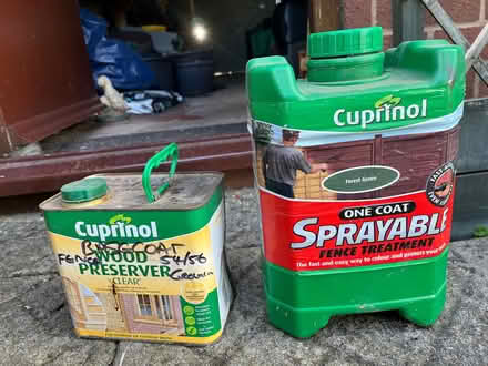 Photo of free Cuprinol green wood preserver (Barnard's Green WR14) #1