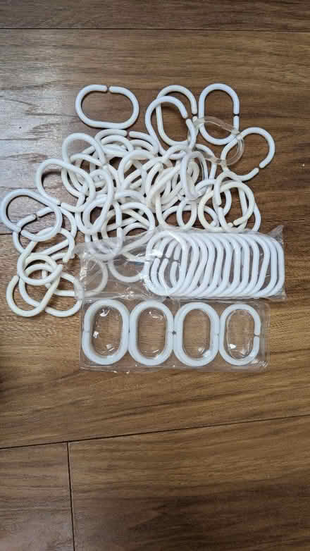Photo of free Shower curtain hooks, new and used (Horsham) #1