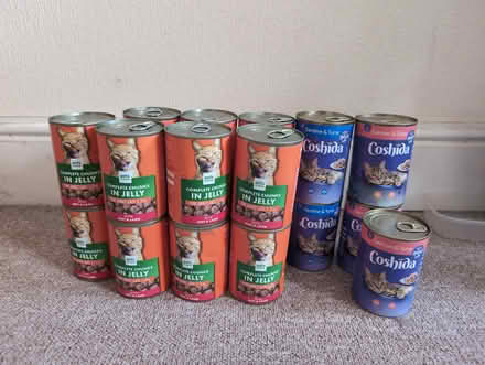 Photo of free 19 Cat food cans - BBE May 2027 (DE22) #1