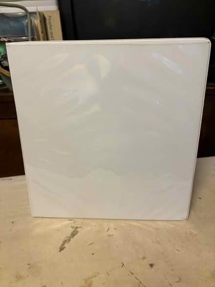 Photo of free Large white 3 ring binder (Fremont) #1