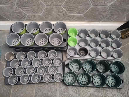 Photo of free 5 trays with pots for planting (L1 Liverpool City Centre) #1