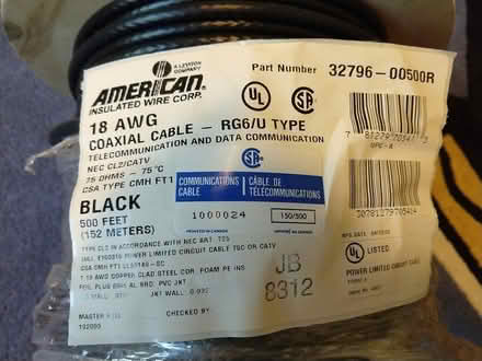 Photo of free RG 6/U coaxial cable - new (Pleasantville) #2