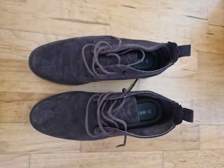 Photo of free Size 8 brown suede shoes (Freuchie KY15) #1
