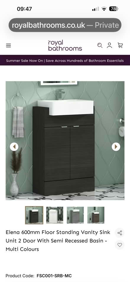 Photo of free Brand new Elena 600mm base unit (NO BASIN) (Chelsea SW3) #1