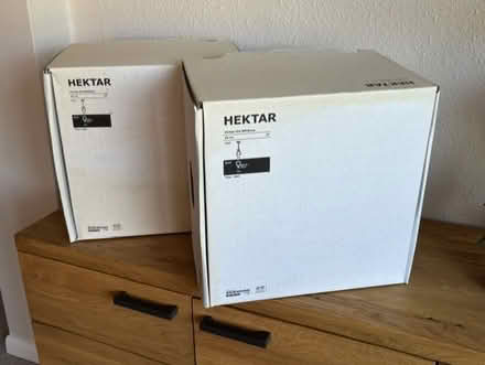 Photo of free 2 Large IKEA metal lamp shades, new (Ruddington) #2