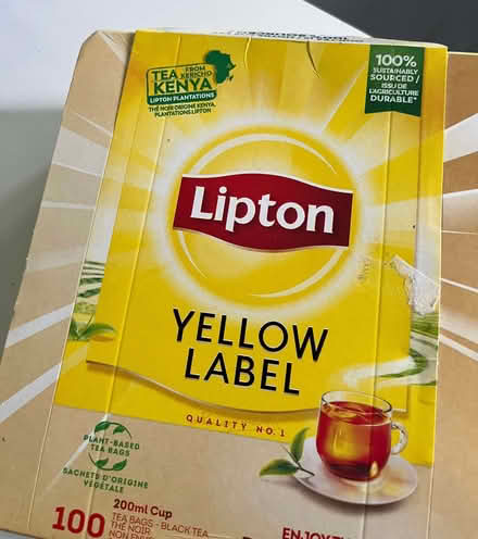 Photo of free 100 Lipton Tea teabags (Kennington SW8) #1