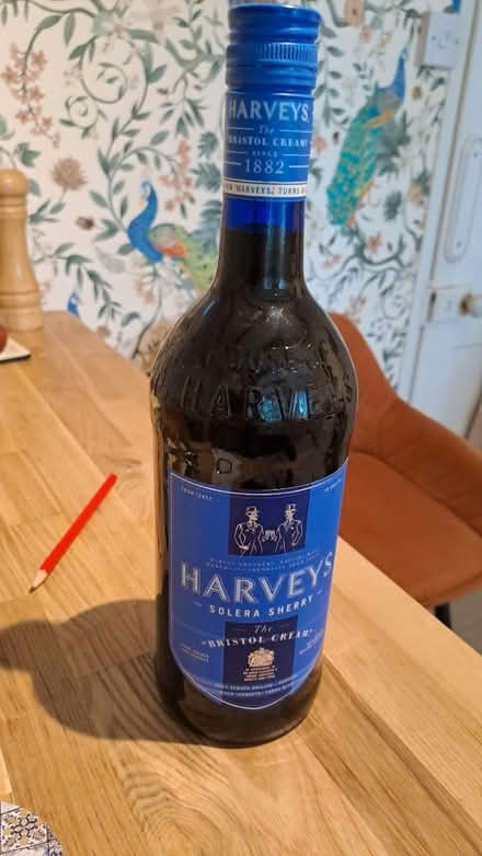 Photo of free Unopened bottle of sherry Harvey's (Bramley, Hants RG26) #1