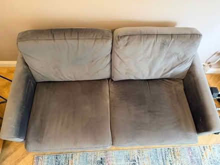 Photo of free Grey velvet sofa (Heaton Mersey, SK4) #3