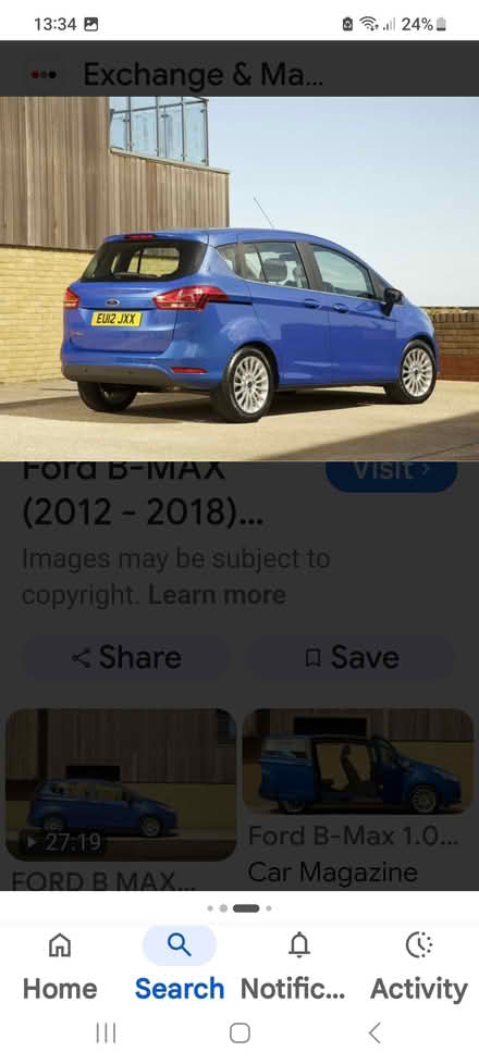 Photo of Owners manual Ford B-Max.(2012) (Hayling Island PO11) #2