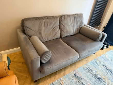 Photo of free Grey velvet sofa (Heaton Mersey, SK4) #2