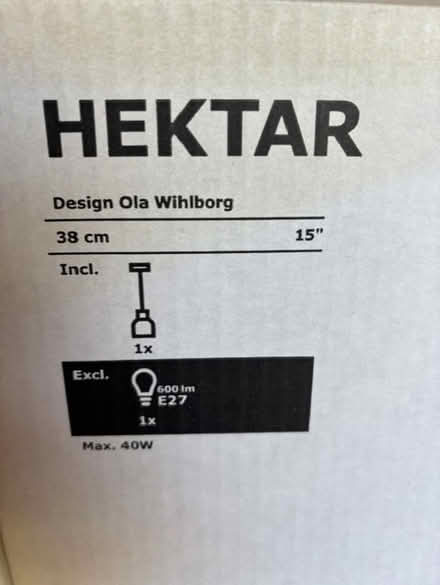 Photo of free 2 Large IKEA metal lamp shades, new (Ruddington) #3