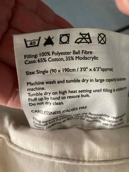 Photo of free Mattress pad/protector (Fishponds BS16) #2