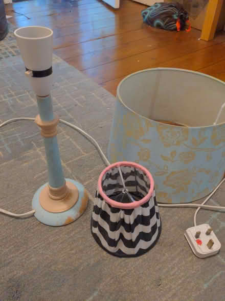 Photo of free Lamp and two lamp shades (Earley RG6) #1