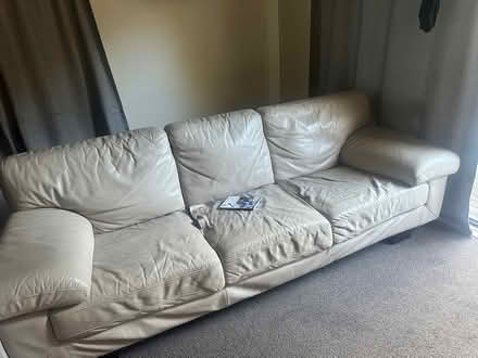 Photo of free Italian leather 3 seater (West Auckland) #1
