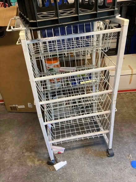 Photo of free Ext cords, casters, hoses, shelf (Lake City) #1