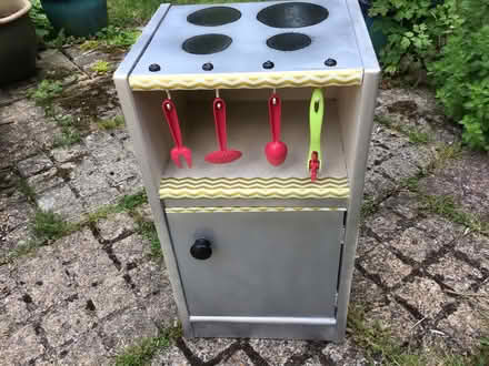 Photo of free Small Children’s ‘cooker’ wooden cupboard. (Mudeford BH23) #1
