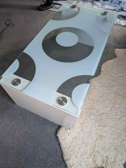 Photo of free Large glass and wooden coffee table (Cawston CV22) #1